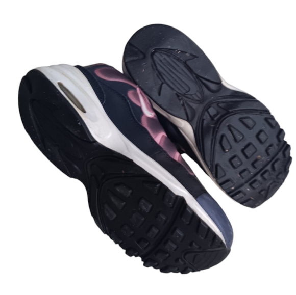 NIKE AIR YOUTH SIZE 3 BLACK AND PINK RUNNING SHOE SNEAKERS - Picture 6 of 6